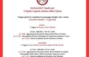 2 - Seconda giornata "Il Cammino dell'Aquila"